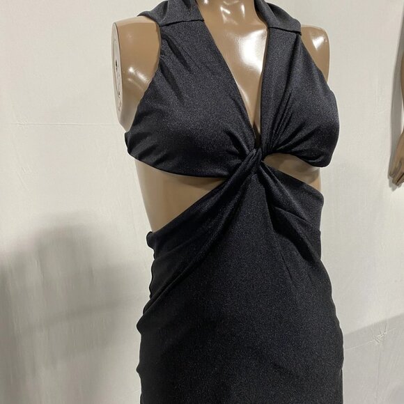 Adriana Degreas Women’s Cut-Out Solid Short Dress Black Size S - Picture 11 of 14